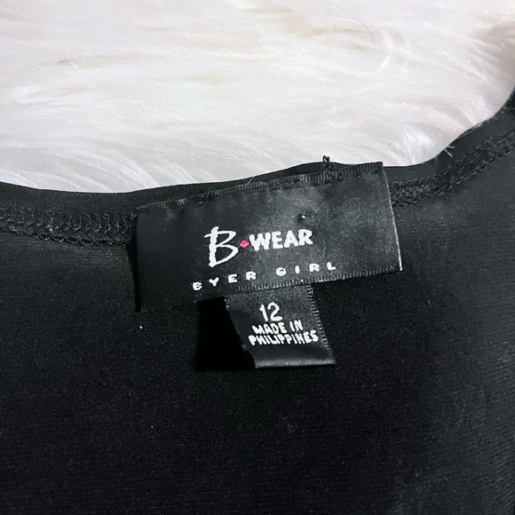 Byer Wear - Vintage Black & White Drop Waist Formal Midi/Mini Dress - Picture 5 of 8